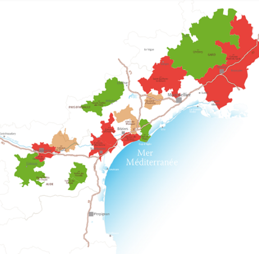 le pays d'oc carte